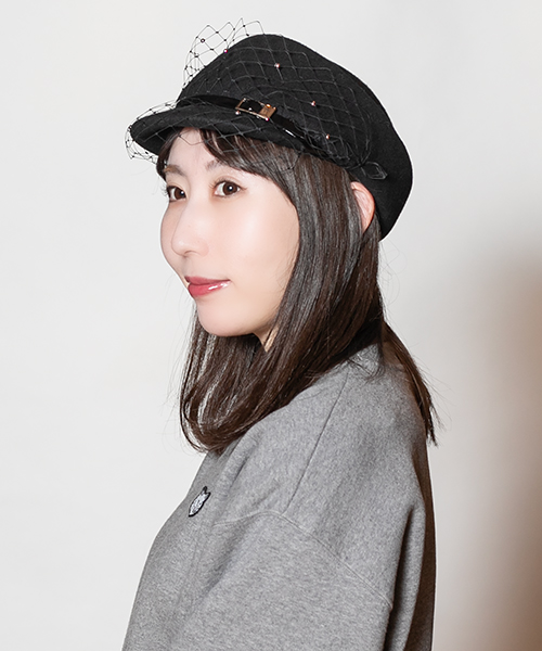 モデル頭囲：56cm 着用サイズ：ONESIZE
