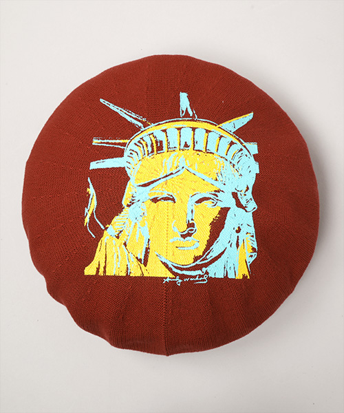 STATUE OF LIBERTY BERET RED ONESIZE