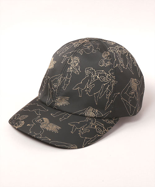 KIDS CHERBS PATTERN CAP BLACK 52-54