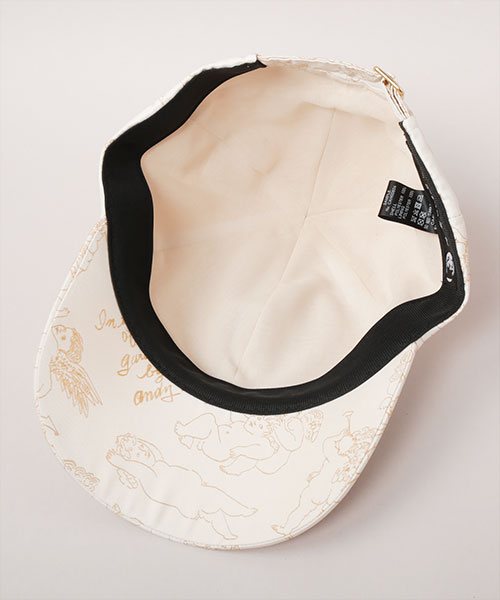 KIDS CHERBS PATTERN CAP BLACK 52-54