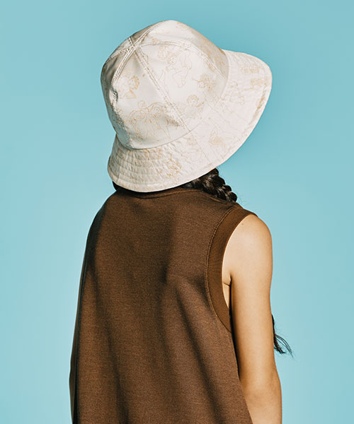 KIDS CHERBS PATTERN HAT BEIGE 52-54