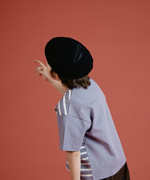 KIDS ANDY WARHOL ART BERET BLACK 52-54