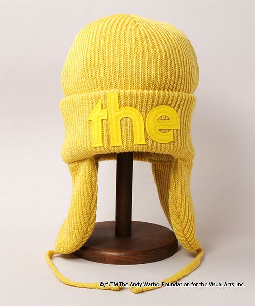 the PHILOSOPHY OF ANDY WARHOL EAR FLAP KNIT CAP BLACK ONESIZE