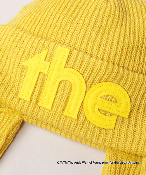 the PHILOSOPHY OF ANDY WARHOL EAR FLAP KNIT CAP BLACK ONESIZE