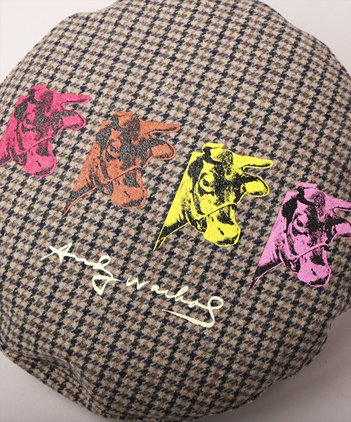 COW MOTIF BERET BEIGE ONESIZE