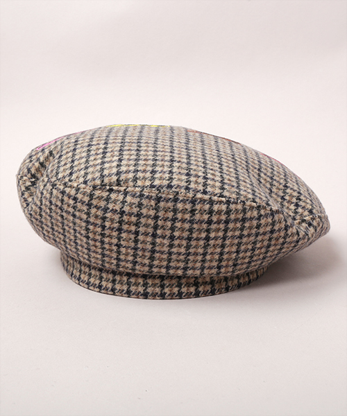 COW MOTIF BERET BEIGE ONESIZE