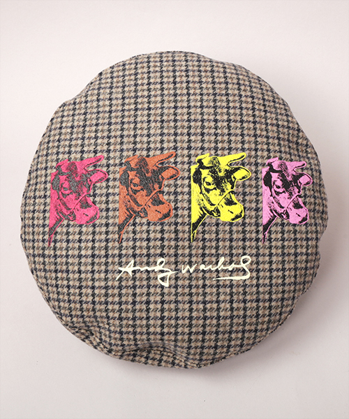 COW MOTIF BERET BEIGE ONESIZE
