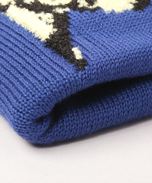 COW MOTIF JAQUARD BEANIE YELLOW ONESIZE
