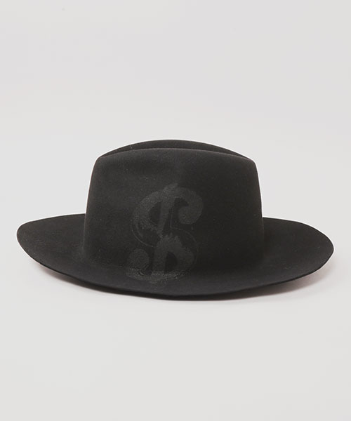 DOLLAR SIGN SILK SCREEN HAT BLACK ONESIZE
