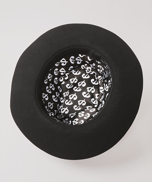 DOLLAR SIGN SILK SCREEN HAT BLACK ONESIZE