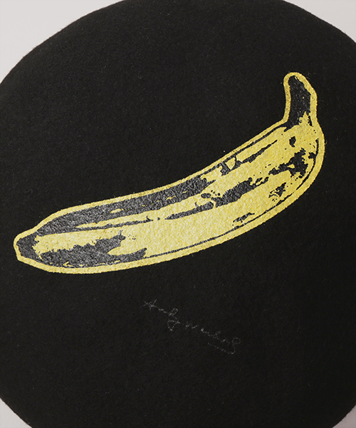 BANANA SILK SCREEN BERET BLACK ONESIZE