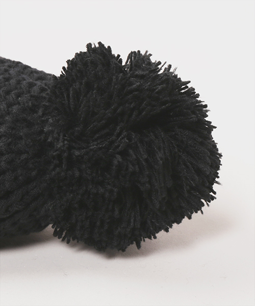 DOLLAR SIGN CHENILLE PATCH KNIT CAP BLACK ONESIZE