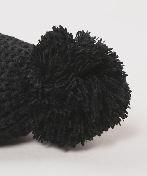 BANANA CHENILLE PATCH KNIT CAP BLACK ONESIZE