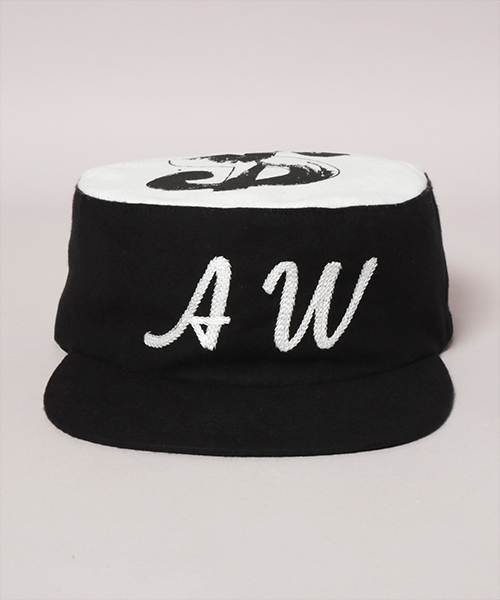 DOLLAR SIGN SILK SCREEN WORK CAP BLACK ONESIZE
