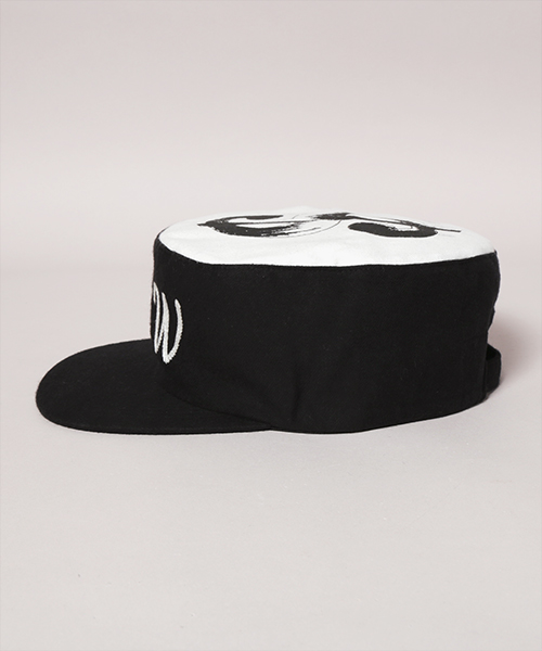 DOLLAR SIGN SILK SCREEN WORK CAP BLACK ONESIZE