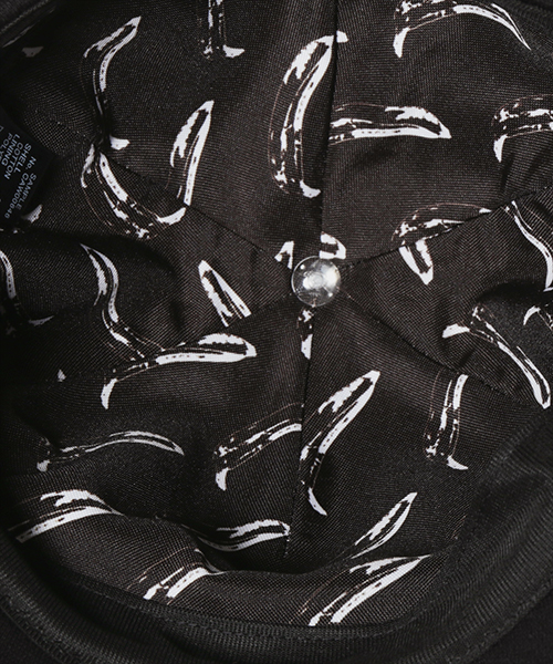 BANANA SILK SCREEN CAP BLACK ONESIZE