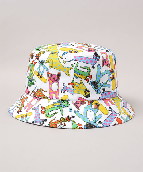 MULGA x CA4LA KIDS BUCKET HAT WHITE 52-54