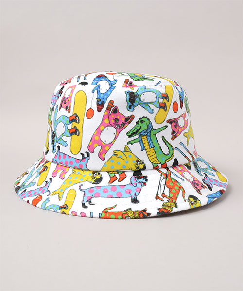 MULGA x CA4LA KIDS BUCKET HAT WHITE 52-54