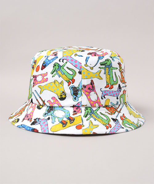 MULGA x CA4LA KIDS BUCKET HAT WHITE 52-54