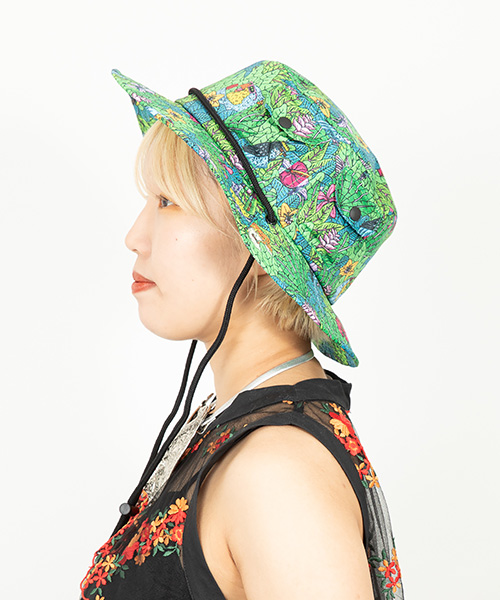 MULGA x CA4LA PATTERN HAT GREEN ONESIZE