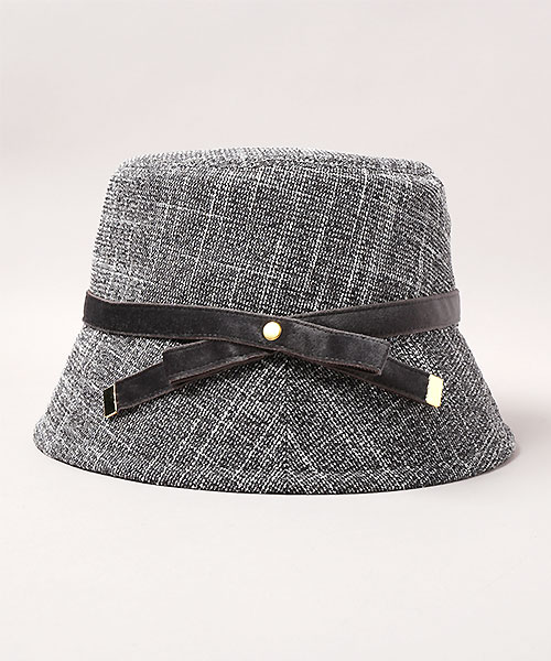 TWEED BUCKET HAT BLACK ONESIZE