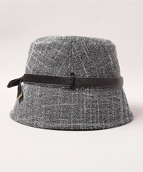 TWEED BUCKET HAT BLACK ONESIZE