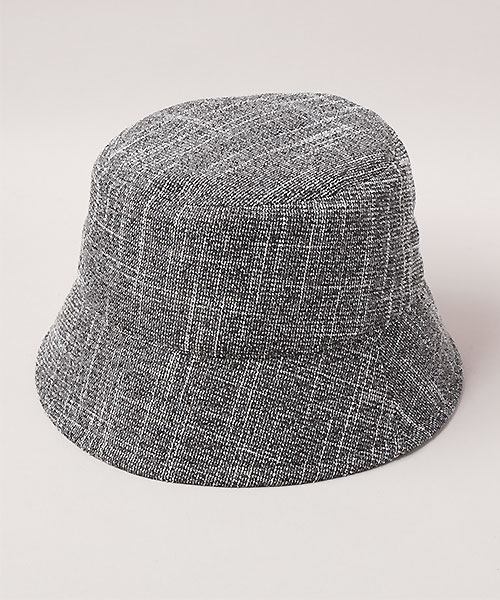 TWEED BUCKET HAT BLACK ONESIZE