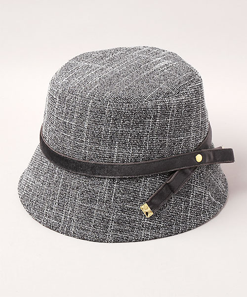 TWEED BUCKET HAT BLACK ONESIZE