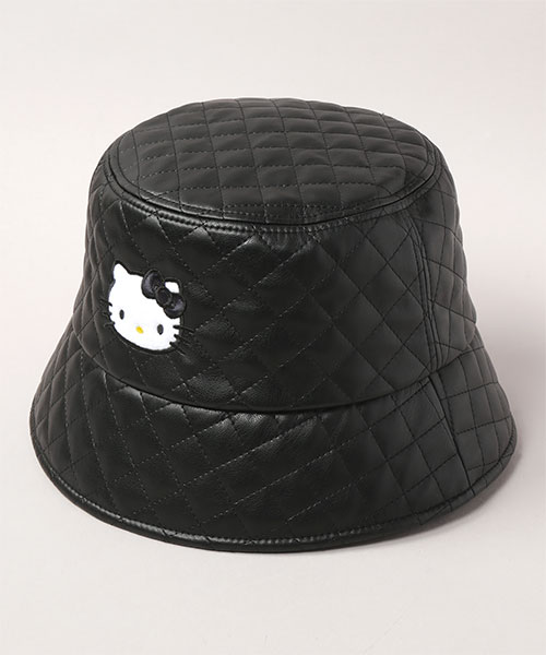 HELLO KITTY x CA4LA Quilt BUCKET HAT BLACK ONESIZE