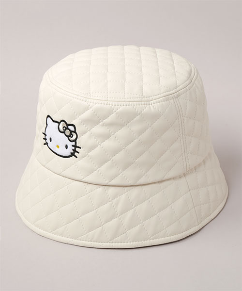 HELLO KITTY x CA4LA Quilt BUCKET HAT(ONESIZE OFF WHITE): ハット 
