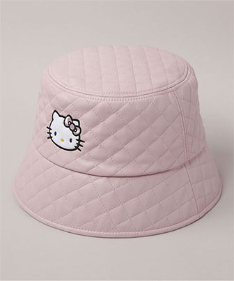 HELLO KITTY x CA4LA Quilt BUCKET HAT(ONESIZE BLACK): ハット｜帽子 