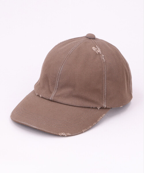KAMIYA x CA4LA DAMAGE CAP BROWN ONESIZE