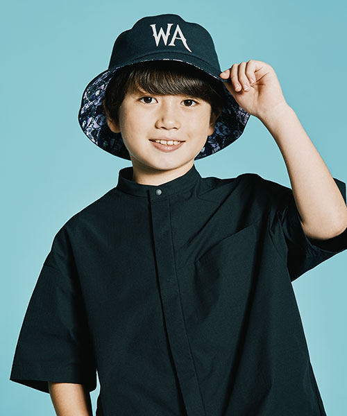 KIDS WEDNESDAY x CA4LA PATCH BUCKET HAT BLACK 52-54