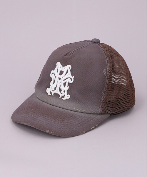 KAMIYA x CA4LA KMY DISTRESSED MESH CAP BROWN ONESIZE