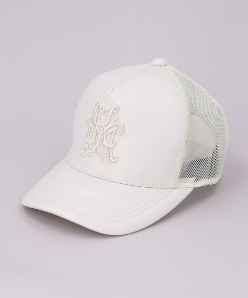 KAMIYA x CA4LA KMY LEATHER MESH CAP WHITE ONESIZE