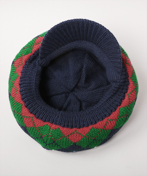 KAELA x CA4LA 20TH ANNIV. ARGYLE KNIT CASQUETTE MIX ONESIZE