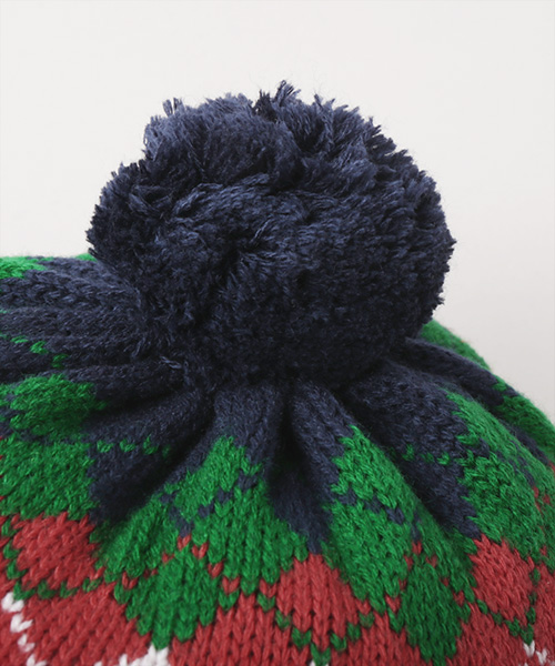 KAELA x CA4LA 20TH ANNIV. ARGYLE KNIT CASQUETTE MIX ONESIZE