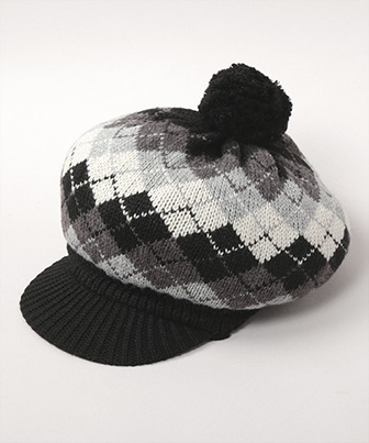KAELA x CA4LA 20TH ANNIV. ARGYLE KNIT CASQUETTE(ONESIZE MIX