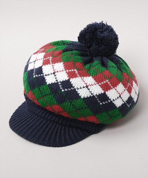 KAELA x CA4LA 20TH ANNIV. ARGYLE KNIT CASQUETTE MIX ONESIZE