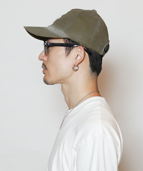 モデル頭囲：58.5cm 着用サイズ：ONESIZE