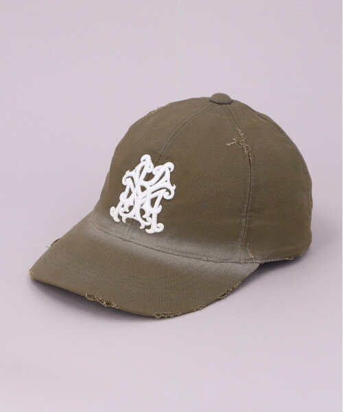 KAMIYA x CA4LA KMY DISTRESSED CAP KHAKI ONESIZE