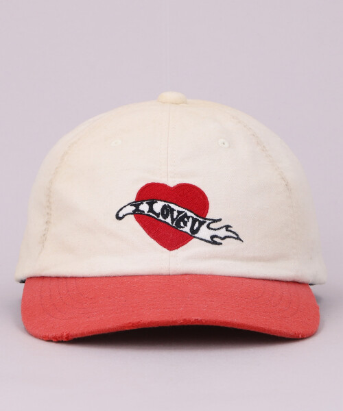 KAMIYA x CA4LA I LOVE U DISTRESSED CAP BLUE ONESIZE