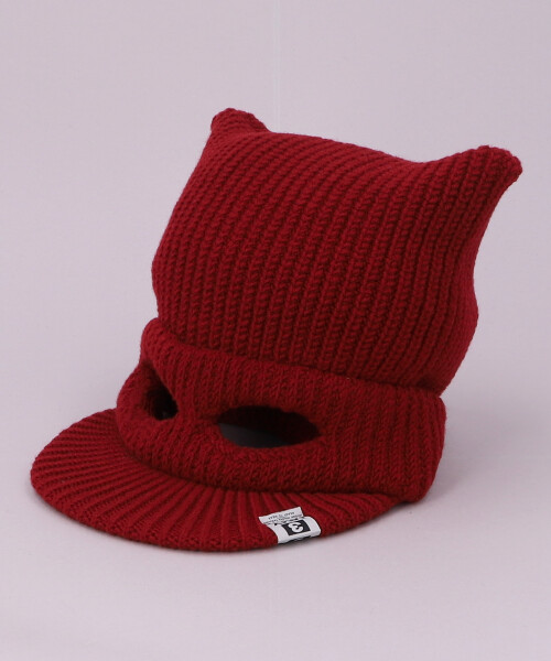 Maison MIHARA YASUHIRO x CA4LA EAR KNIT CAP RED ONESIZE