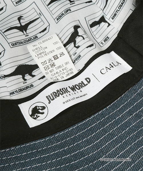 JURASSIC WORLD｜CA4LA HAT BLACK ONESIZE