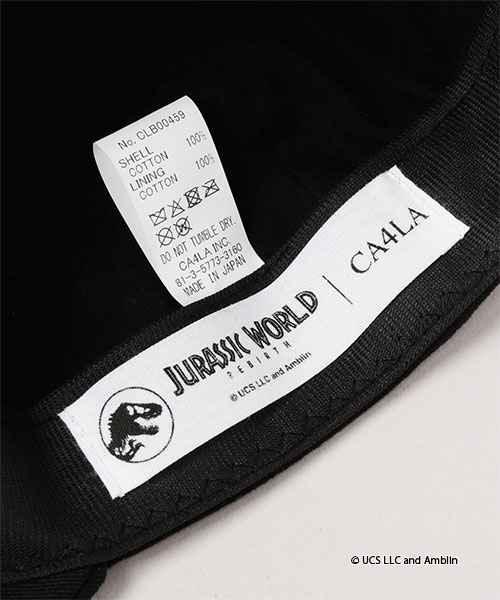 JURASSIC WORLD｜CA4LA EMBLEM CAP BLACK ONESIZE