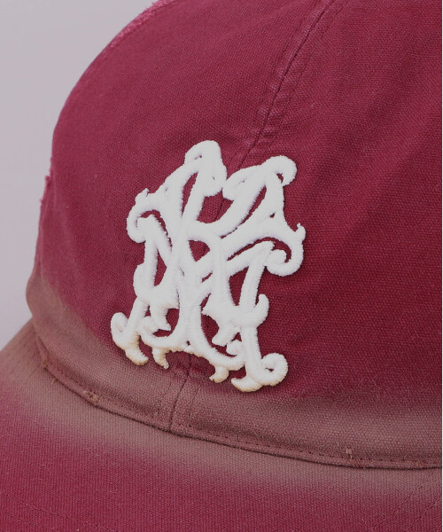 KAMIYA x CA4LA DISTRESSED KMY CAP RED ONESIZE