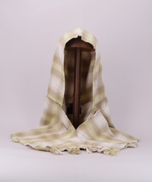 KAMIYA x CA4LA HOODED CHECKED STOLE YELLOW ONESIZE
