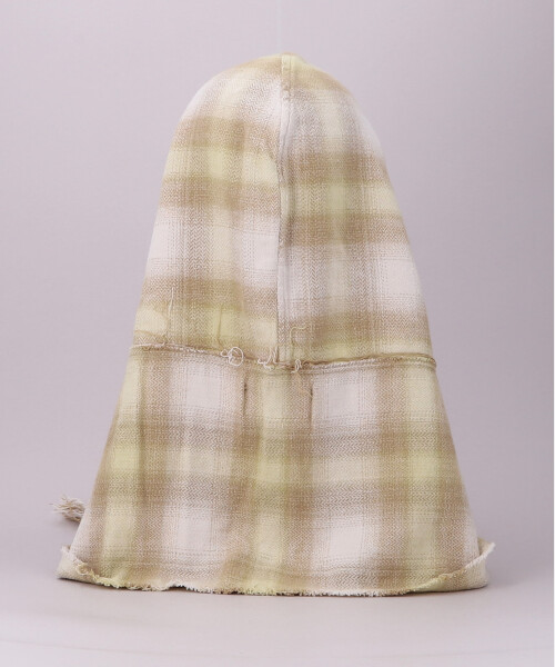 KAMIYA x CA4LA HOODED CHECKED STOLE YELLOW ONESIZE