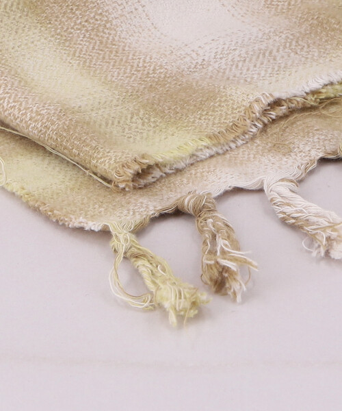 KAMIYA x CA4LA HOODED CHECKED STOLE YELLOW ONESIZE