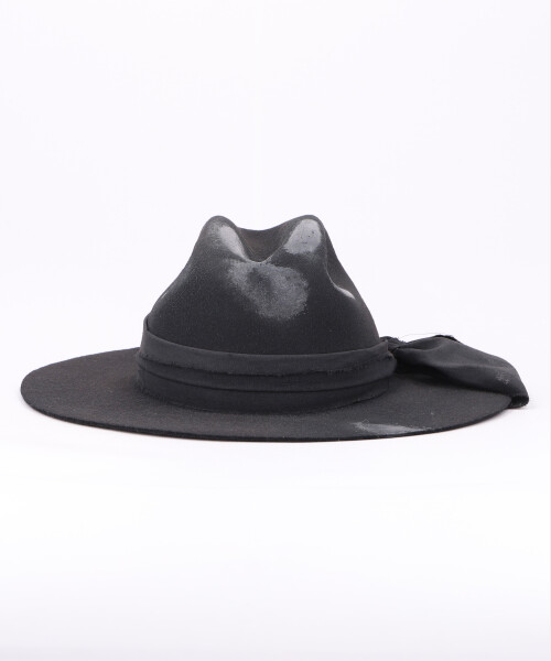 KAMIYA x CA4LA DISTRESSED FELT HAT BLACK ONESIZE
